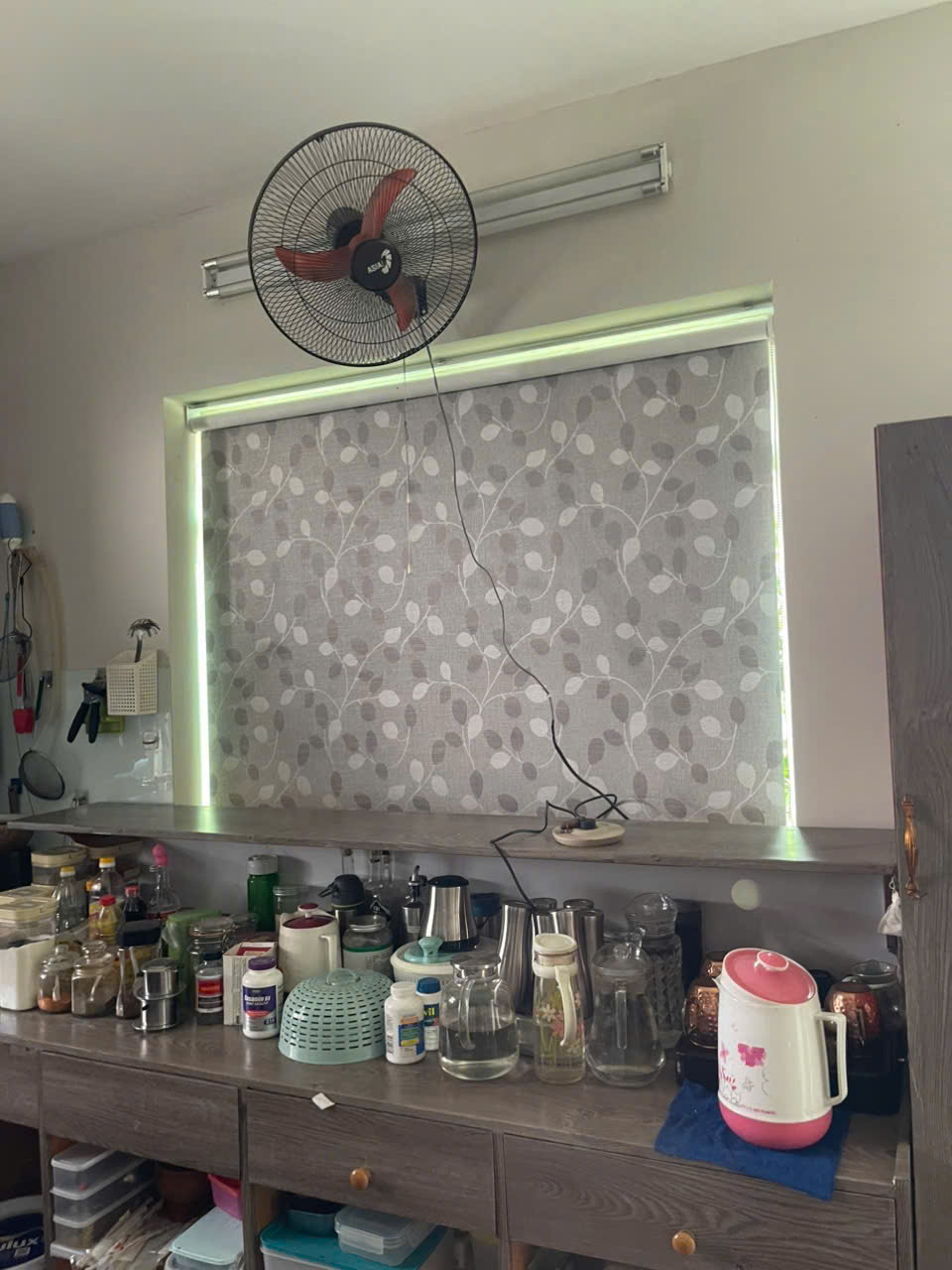 Rèm cuốn vải hoa vănm tráng cao su 10 (mã QU-06)